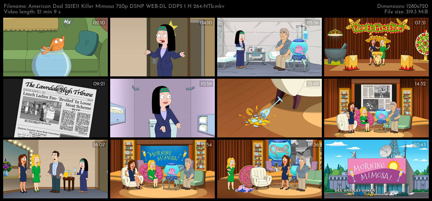 American Dad S21E11 Killer Mimosa 720p DSNP WEB DL DDP5 1 H 264 NTb TGx