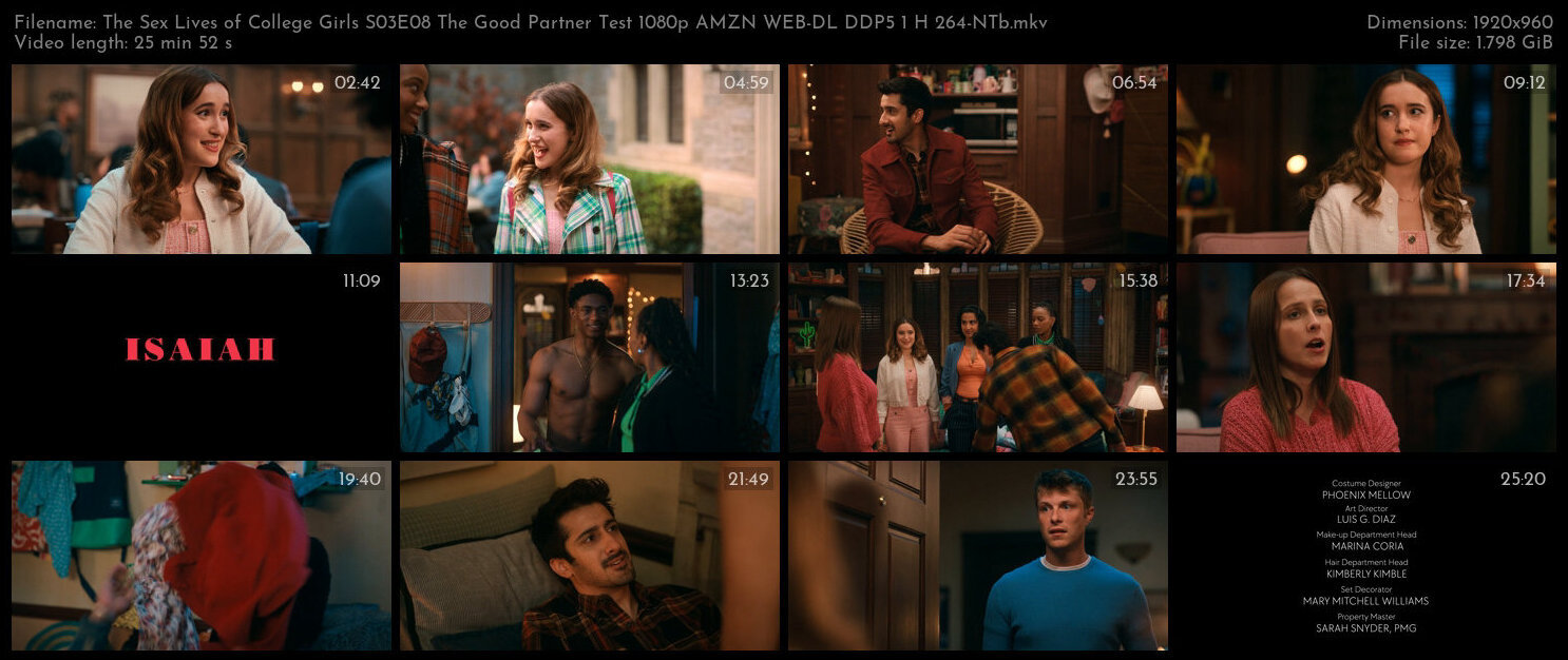 The Sex Lives of College Girls S03E08 The Good Partner Test 1080p AMZN WEB DL DDP5 1 H 264 NTb TGx