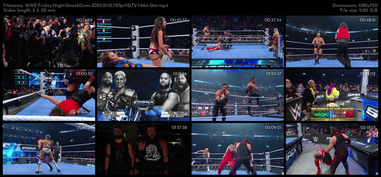 WWE Friday Night SmackDown 2025 01 10 720p HDTV h264 Star TGx