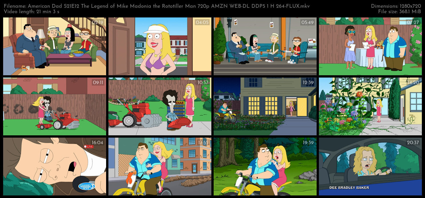 American Dad S21E12 The Legend of Mike Madonia the Rototiller Man 720p AMZN WEB DL DDP5 1 H 264 FLUX