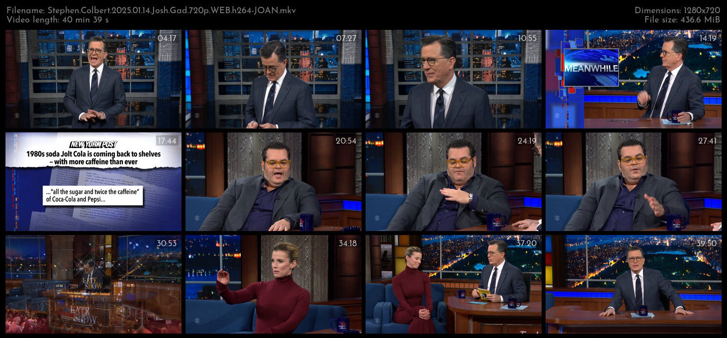 Stephen Colbert 2025 01 14 Josh Gad 720p WEB h264 JOAN TGx