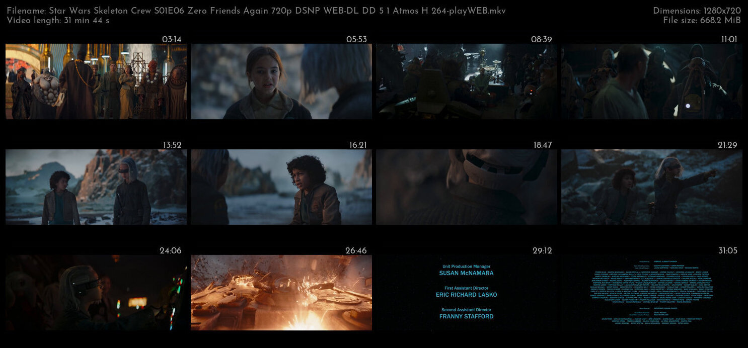 Star Wars Skeleton Crew S01E06 Zero Friends Again 720p DSNP WEB DL DD 5 1 Atmos H 264 playWEB TGx