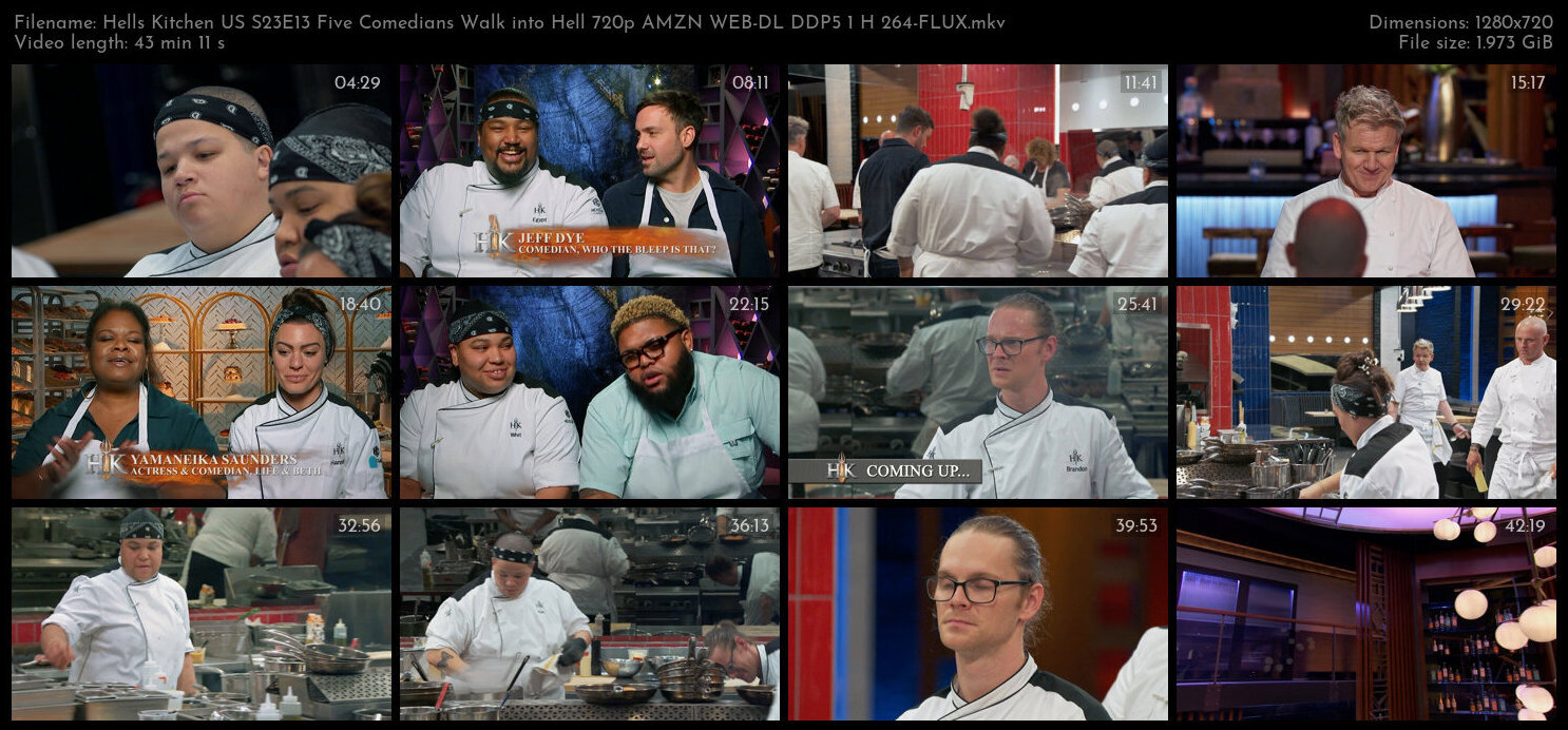 Hells Kitchen US S23E13 Five Comedians Walk into Hell 720p AMZN WEB DL DDP5 1 H 264 FLUX TGx