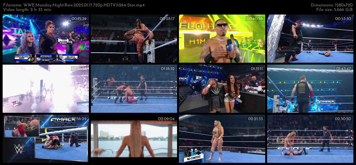 WWE Monday Night Raw 2025 01 17 720p HDTV h264 Star TGx