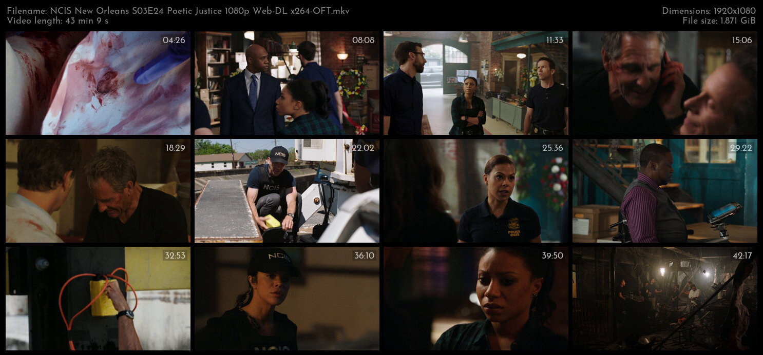 NCIS New Orleans S03E24 Poetic Justice 1080p Web DL x264 OFT TGx