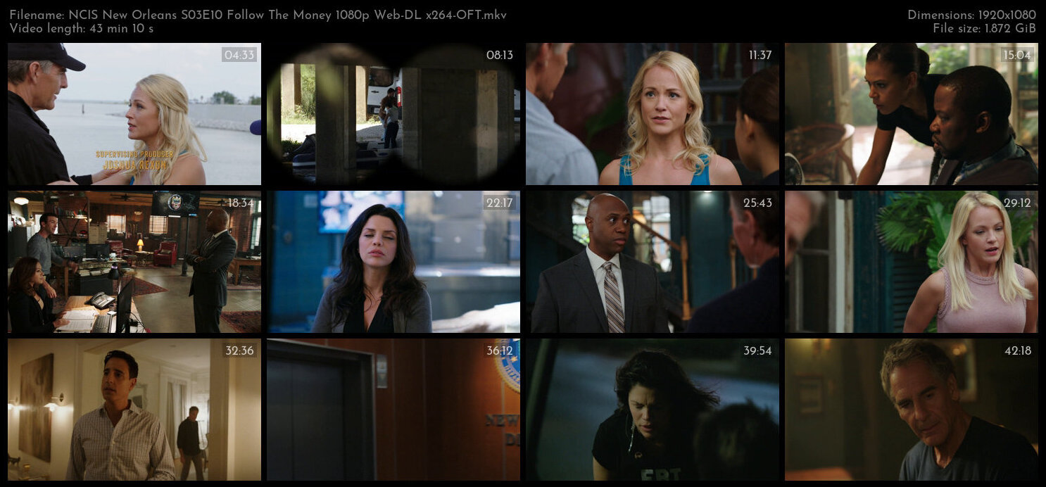 NCIS New Orleans S03E10 Follow The Money 1080p Web DL x264 OFT TGx