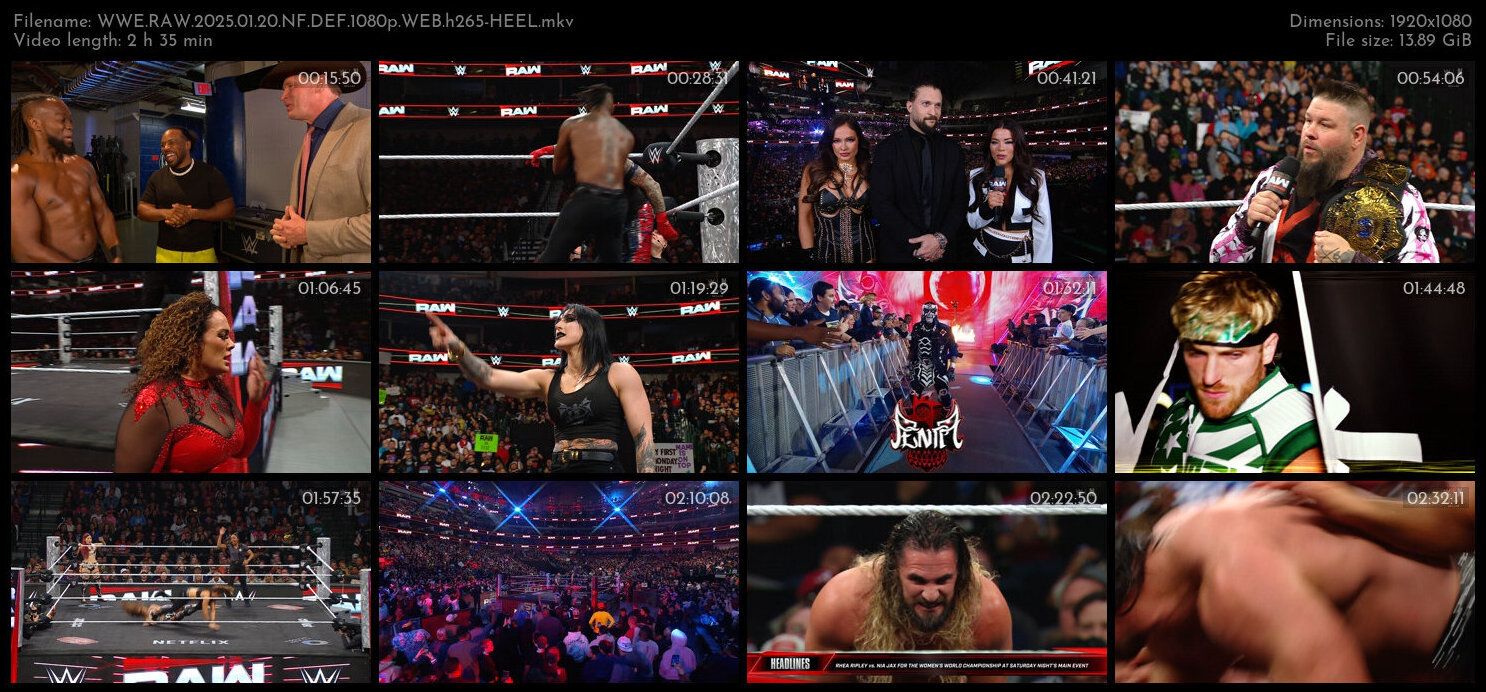 WWE RAW 2025 01 20 NF DEF 1080p WEB h265 HEEL TGx