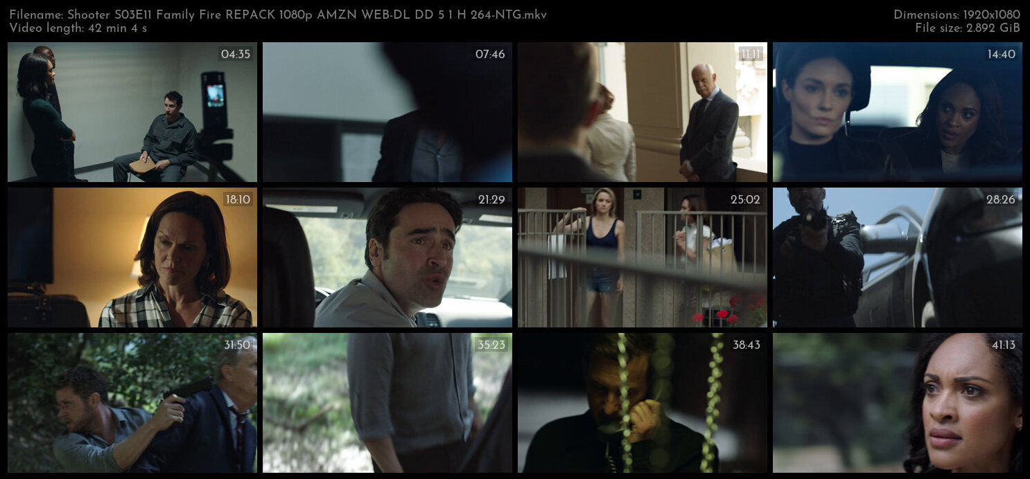 Shooter S03E11 Family Fire REPACK 1080p AMZN WEB DL DD 5 1 H 264 NTG TGx