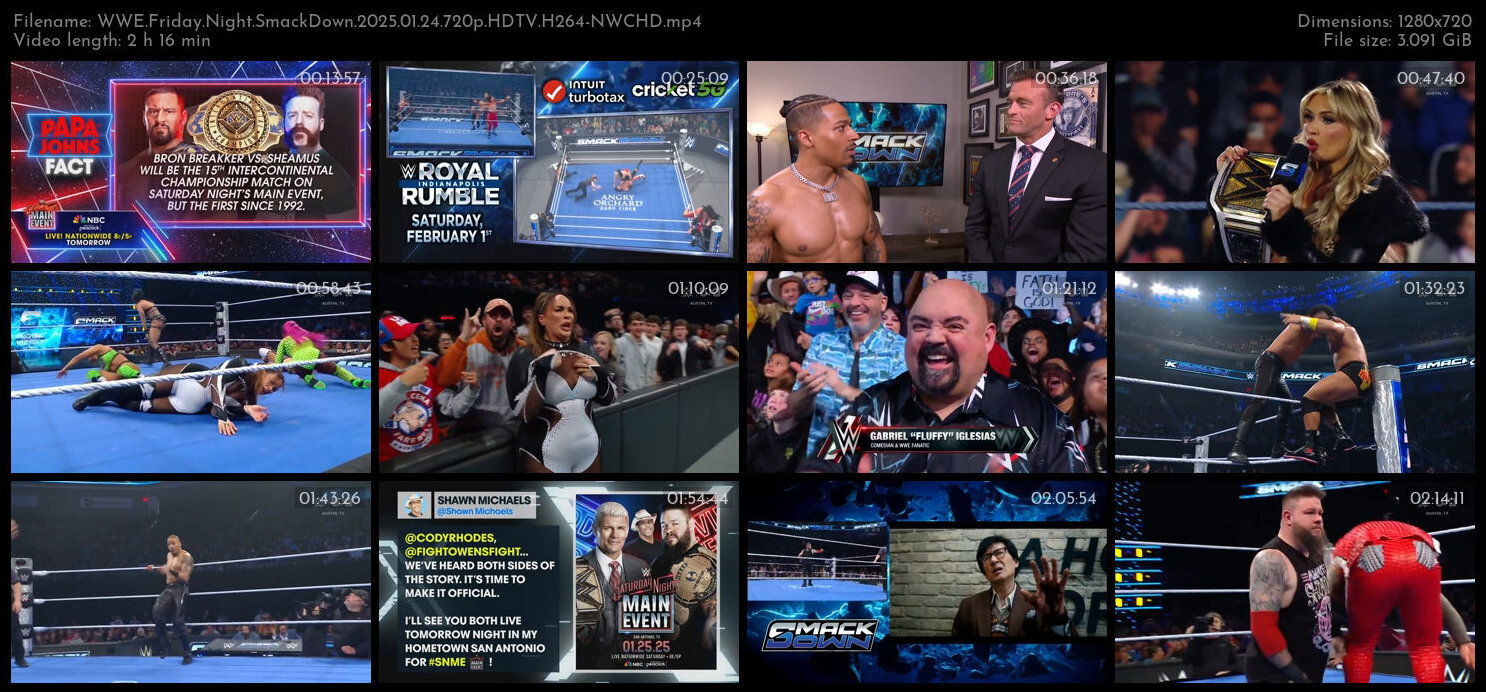 WWE Friday Night SmackDown 2025 01 24 720p HDTV H264 NWCHD TGx