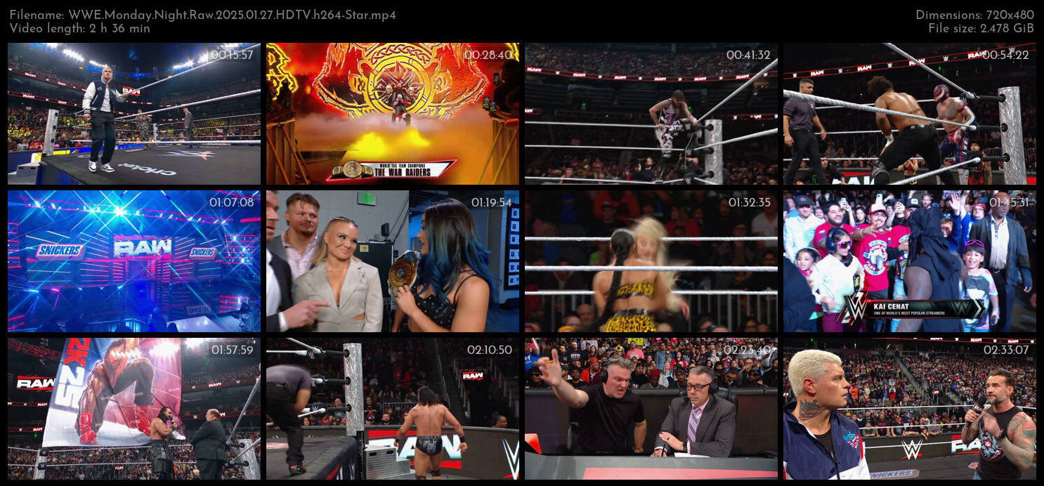 WWE Monday Night Raw 2025 01 27 HDTV h264 Star TGx