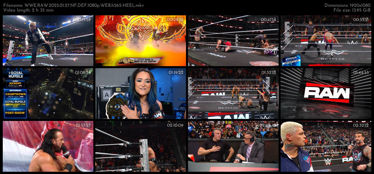 WWE RAW 2025 01 27 NF DEF 1080p WEB h265 HEEL TGx