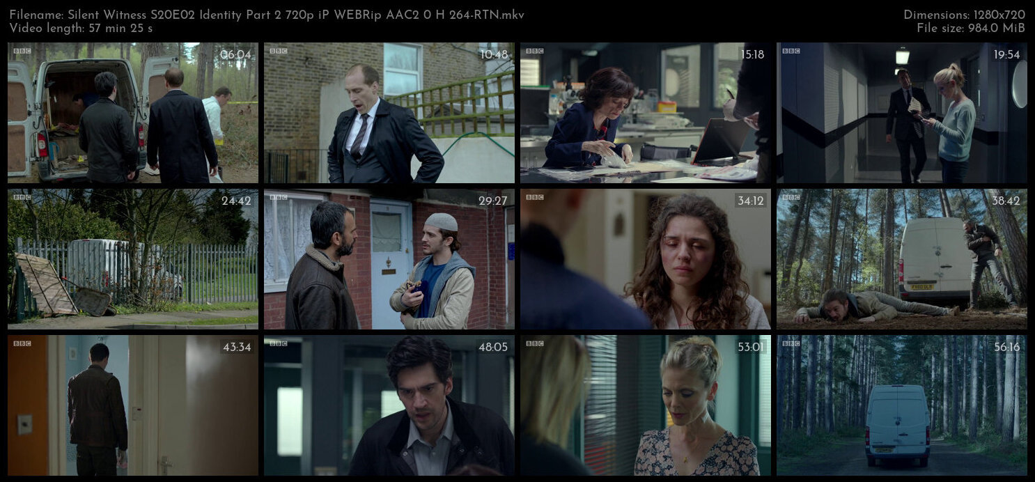 Silent Witness S20E02 Identity Part 2 720p iP WEBRip AAC2 0 H 264 RTN TGx