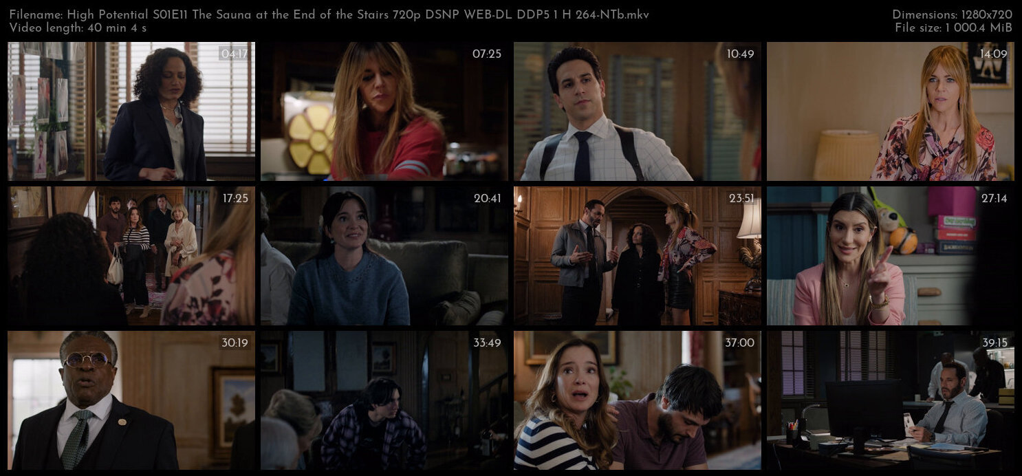 High Potential S01E11 The Sauna at the End of the Stairs 720p DSNP WEB DL DDP5 1 H 264 NTb TGx