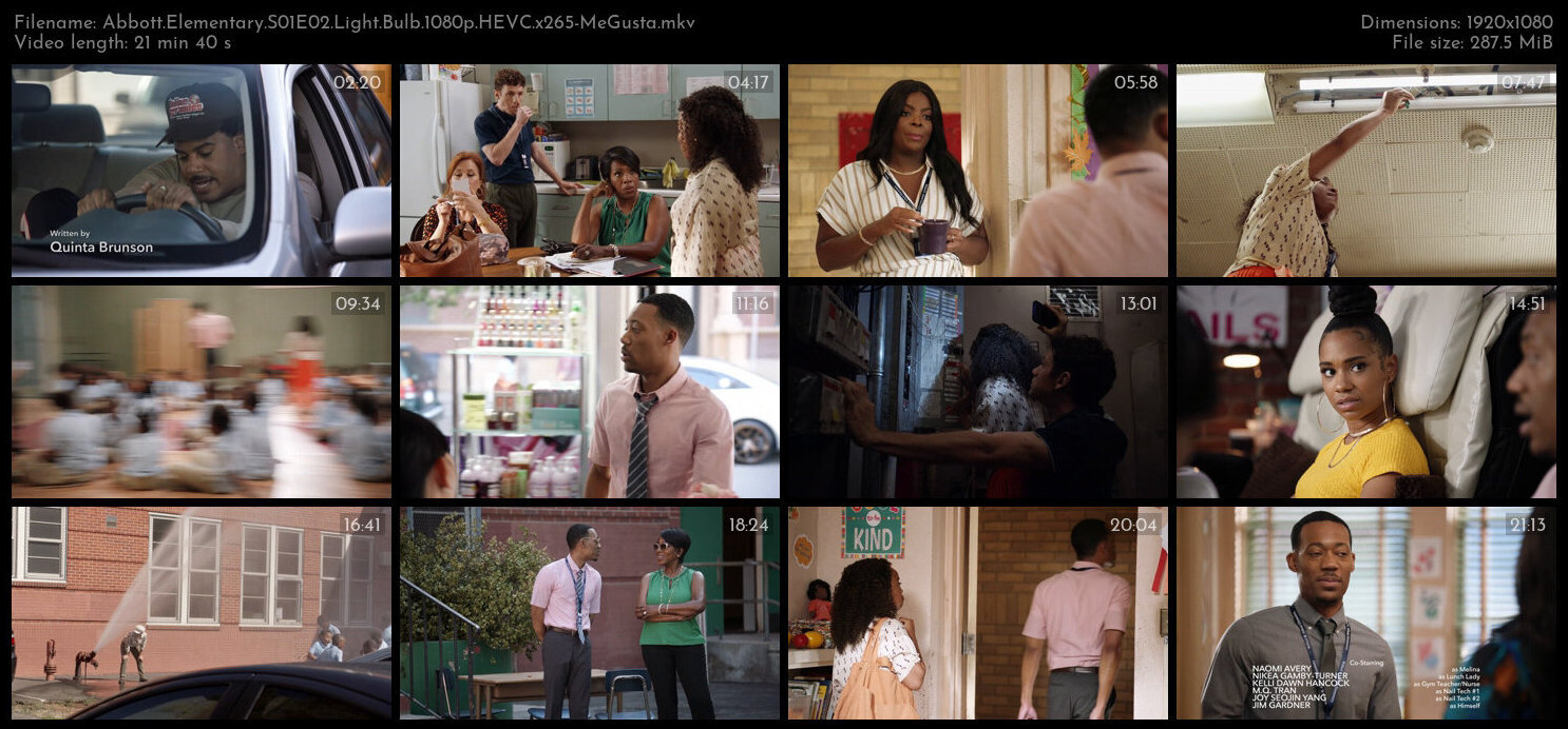 Abbott Elementary S01E02 Light Bulb 1080p HEVC x265 MeGusta TGx