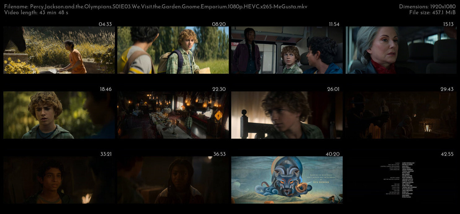 Percy Jackson and the Olympians S01E03 We Visit the Garden Gnome Emporium 1080p HEVC x265 MeGusta TG