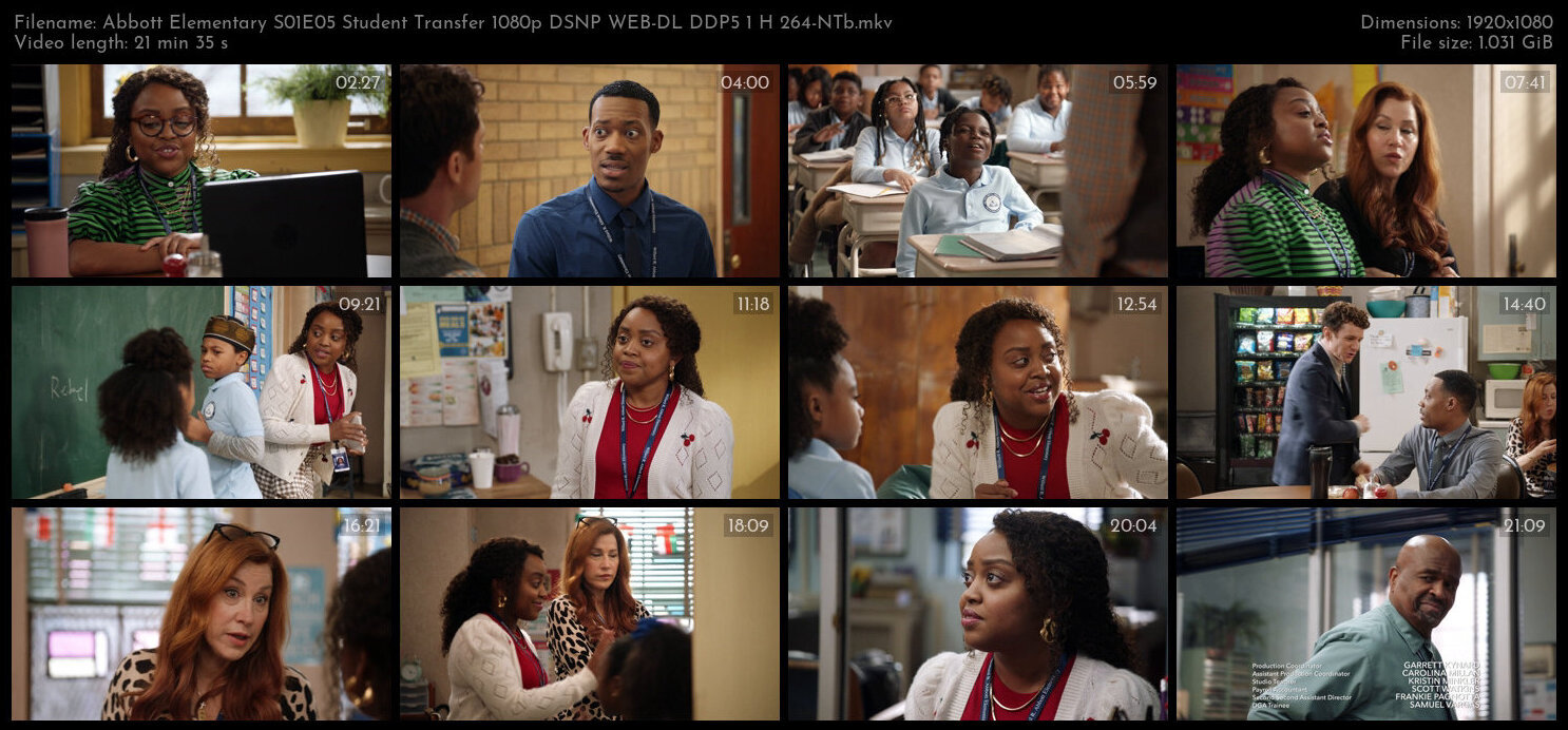 Abbott Elementary S01E05 Student Transfer 1080p DSNP WEB DL DDP5 1 H 264 NTb TGx