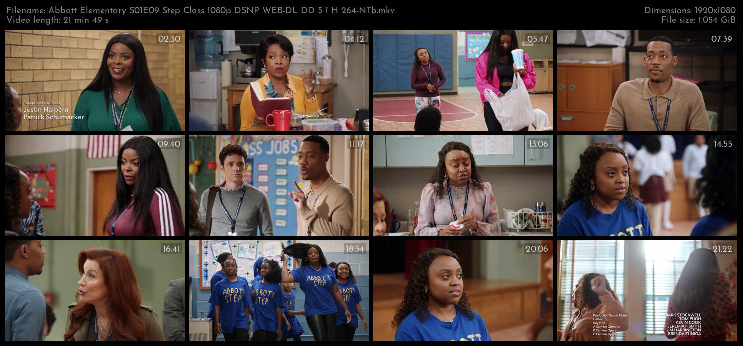 Abbott Elementary S01E09 Step Class 1080p DSNP WEB DL DD 5 1 H 264 NTb TGx