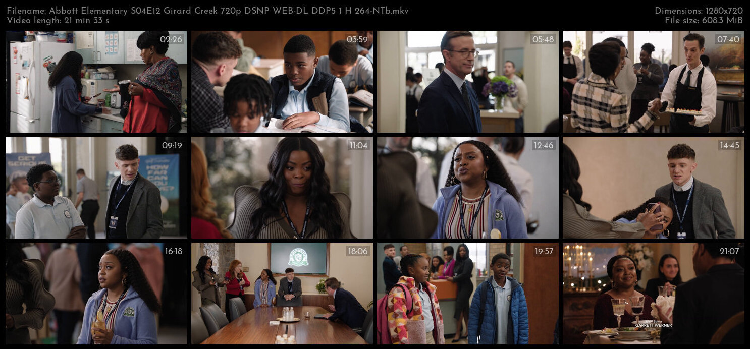 Abbott Elementary S04E12 Girard Creek 720p DSNP WEB DL DDP5 1 H 264 NTb TGx