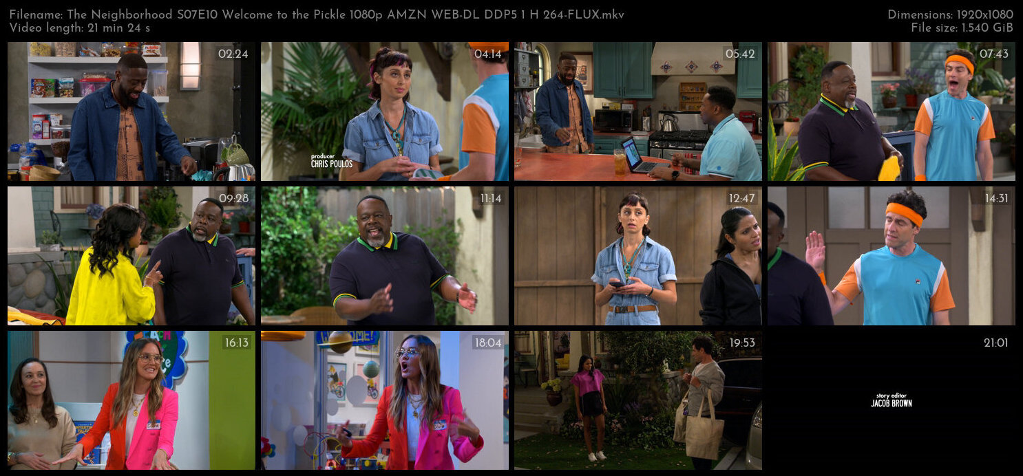 The Neighborhood S07E10 Welcome to the Pickle 1080p AMZN WEB DL DDP5 1 H 264 FLUX TGx