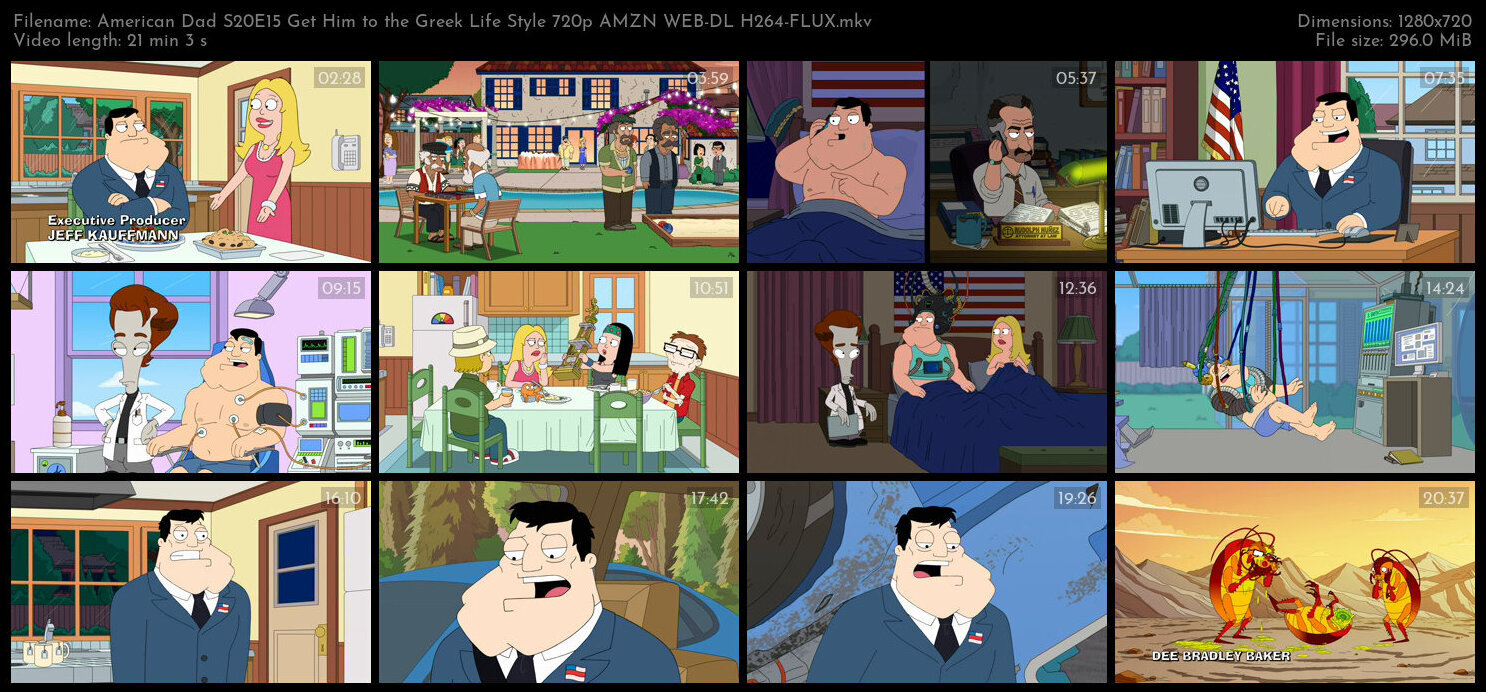 American Dad S20E15 Get Him to the Greek Life Style 720p AMZN WEB DL H264 FLUX TGx