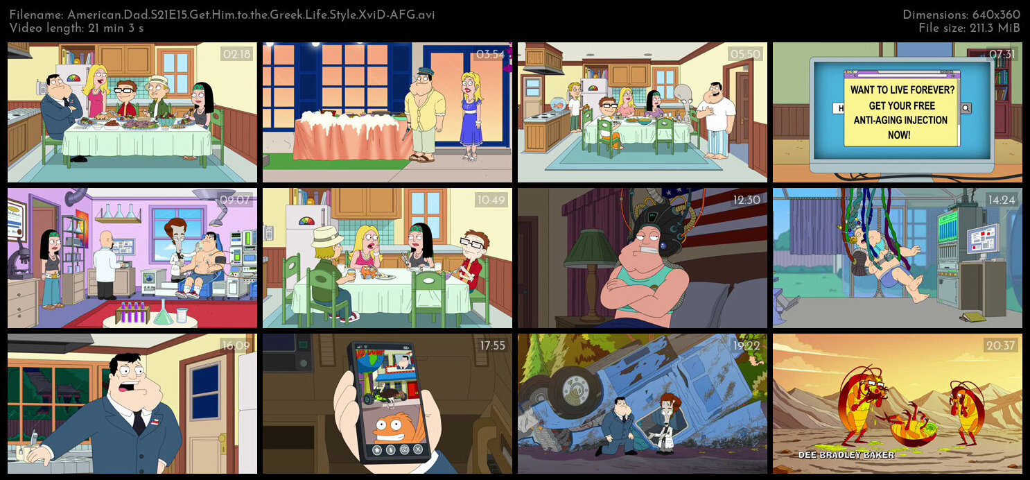 American Dad S21E15 Get Him to the Greek Life Style XviD AFG TGx