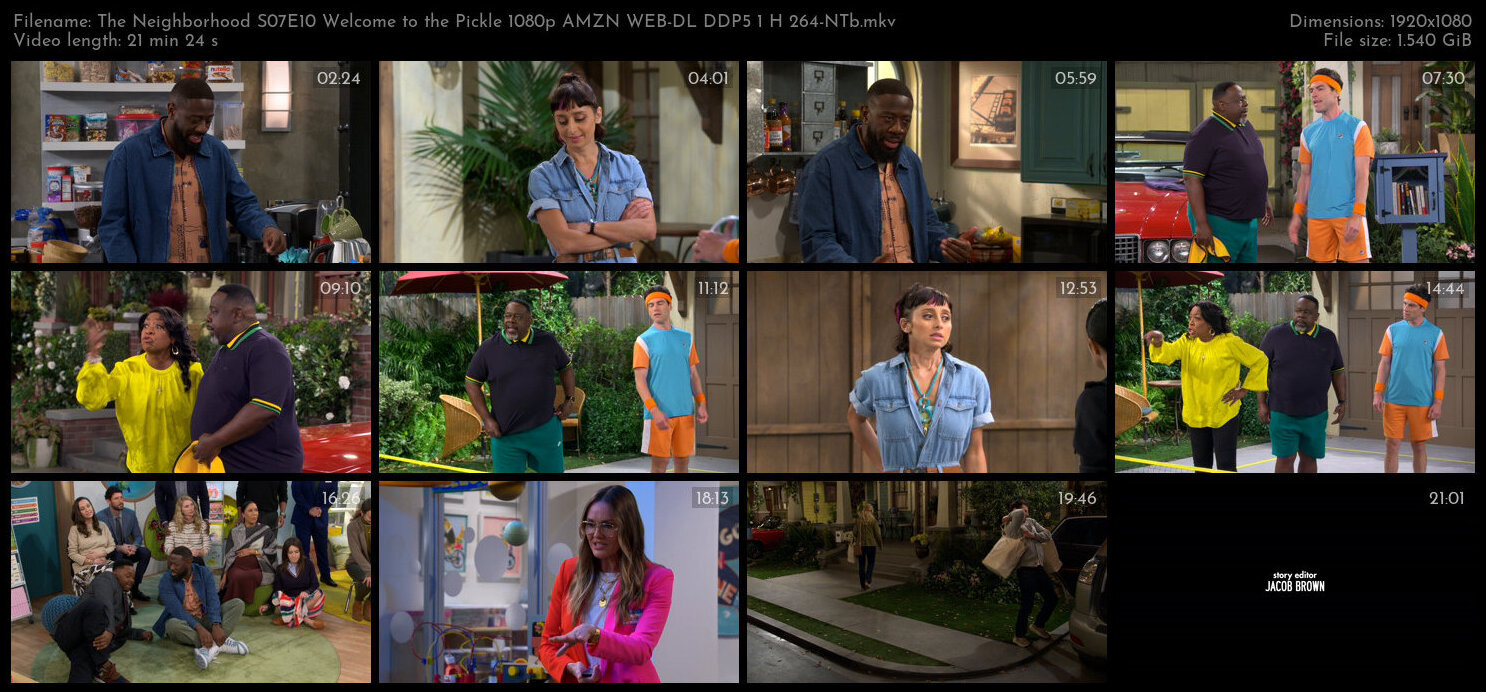 The Neighborhood S07E10 Welcome to the Pickle 1080p AMZN WEB DL DDP5 1 H 264 NTb TGx