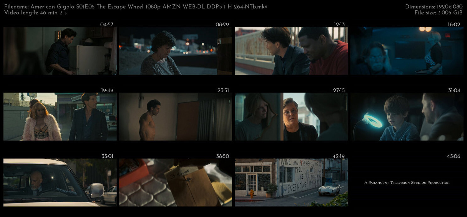 American Gigolo S01E05 The Escape Wheel 1080p AMZN WEB DL DDP5 1 H 264 NTb TGx