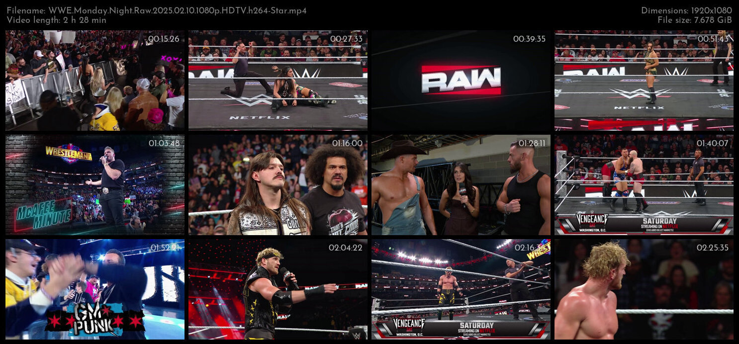 WWE Monday Night Raw 2025 02 10 1080p HDTV h264 Star TGx