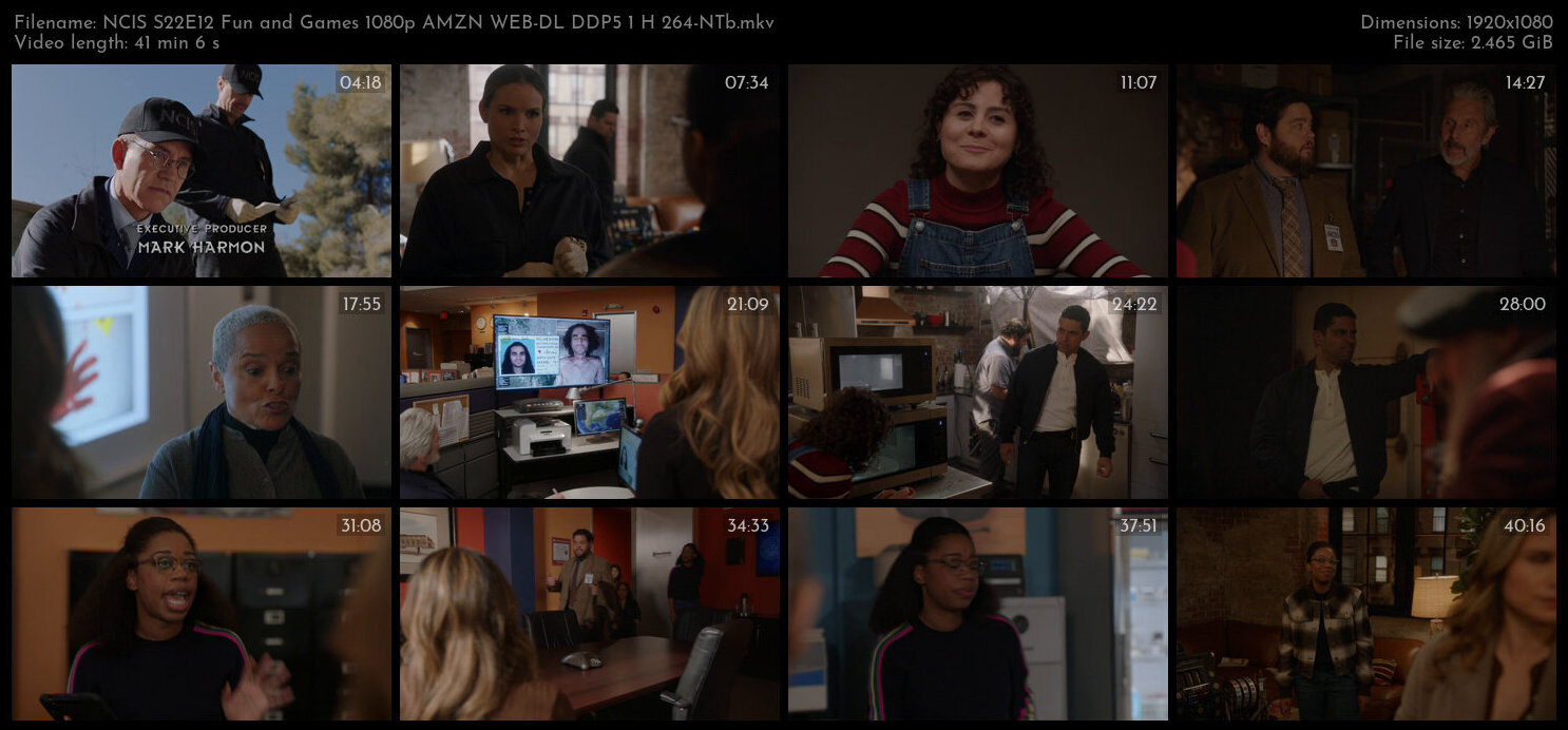 NCIS S22E12 Fun and Games 1080p AMZN WEB DL DDP5 1 H 264 NTb TGx