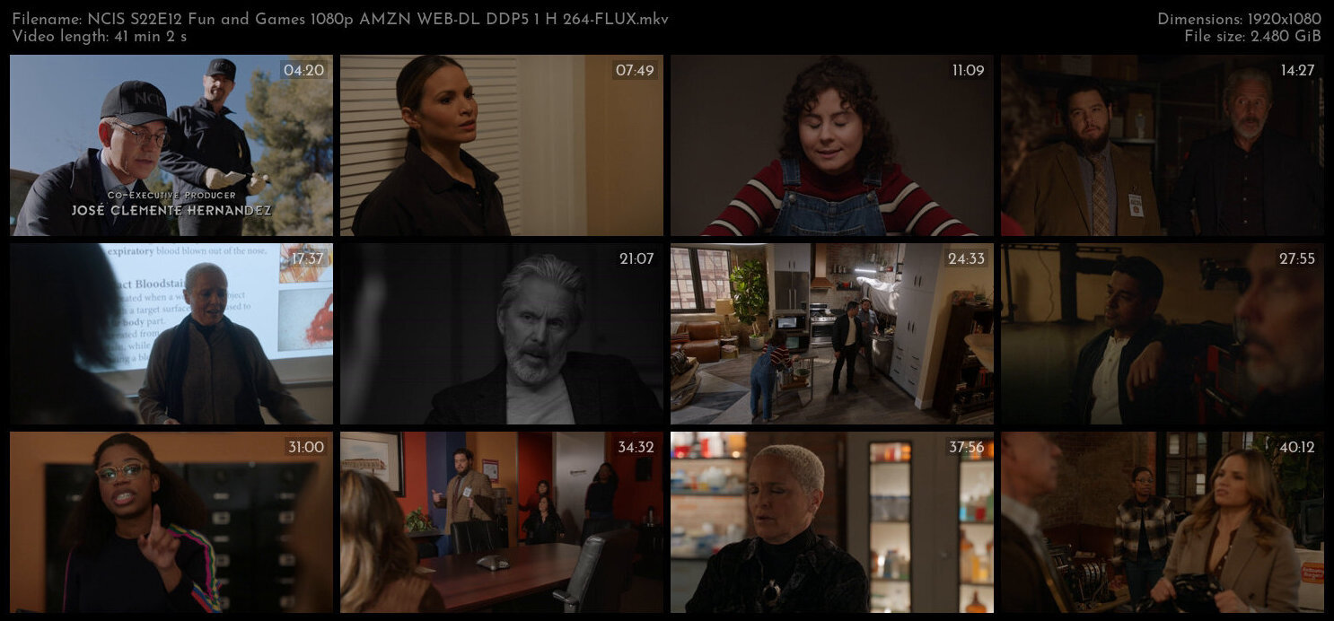 NCIS S22E12 Fun and Games 1080p AMZN WEB DL DDP5 1 H 264 FLUX TGx