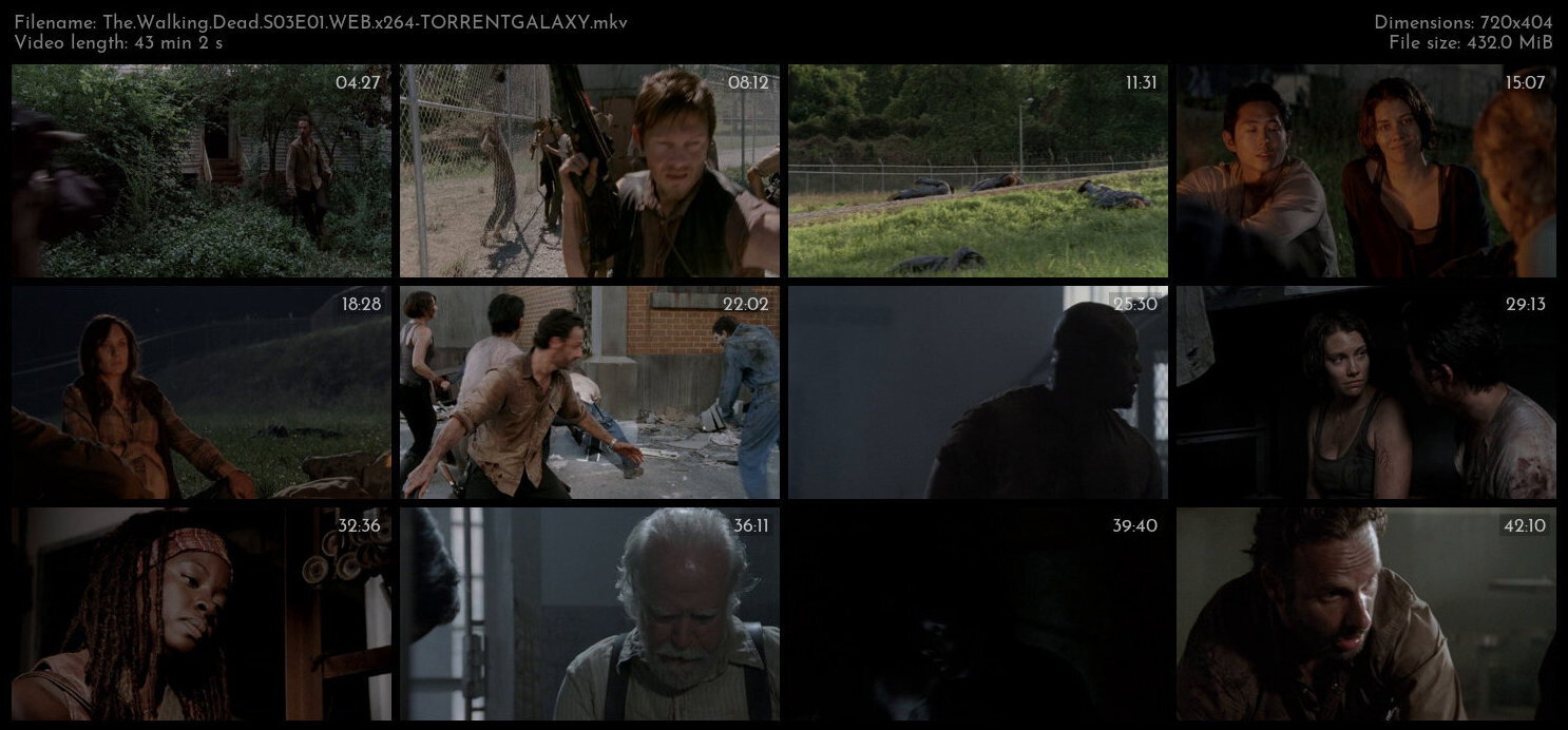 The Walking Dead S03E01 WEB x264 TORRENTGALAXY