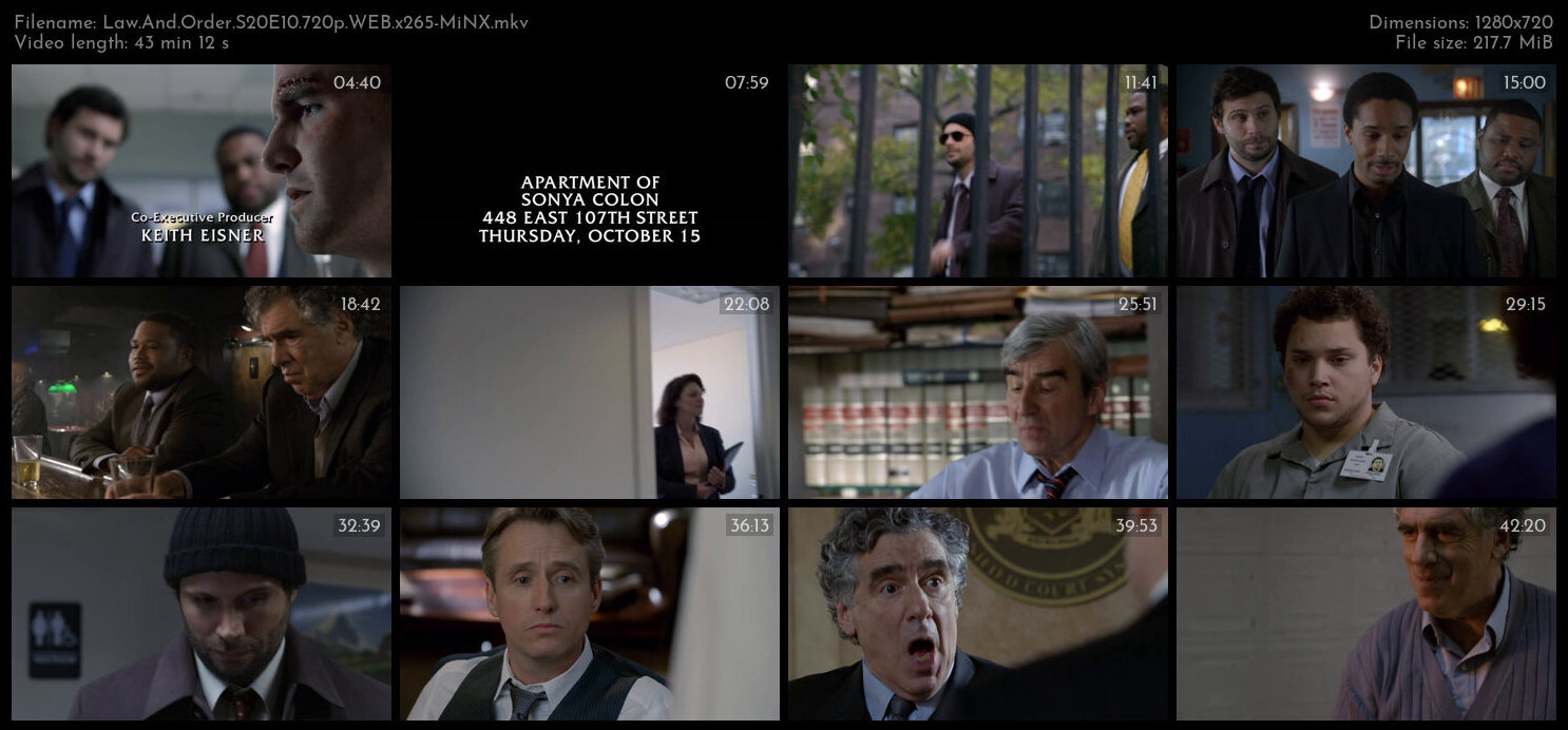 Law And Order S20E10 720p WEB x265 MiNX TGx