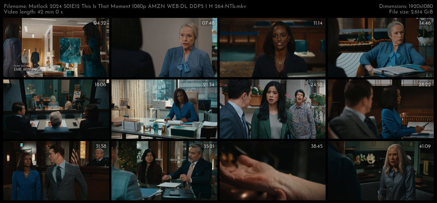 Matlock 2024 S01E12 This Is That Moment 1080p AMZN WEB DL DDP5 1 H 264 NTb TGx