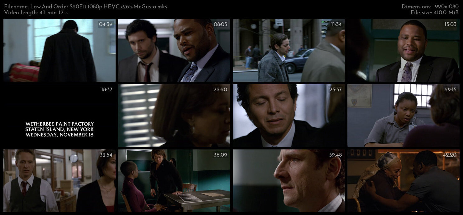 Law And Order S20E11 1080p HEVC x265 MeGusta TGx