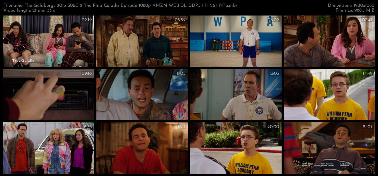 The Goldbergs 2013 S06E12 The Pina Colada Episode 1080p AMZN WEB DL DDP5 1 H 264 NTb TGx