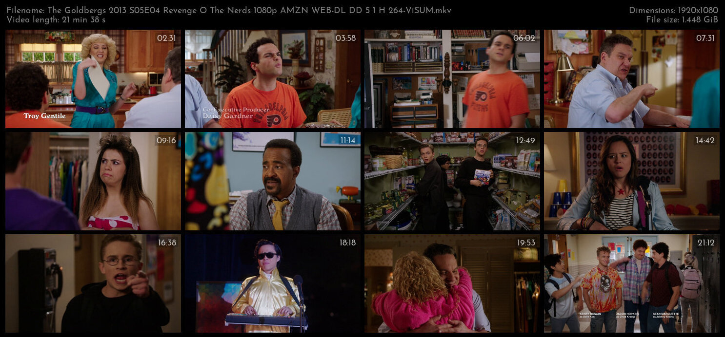 The Goldbergs 2013 S05E04 Revenge O The Nerds 1080p AMZN WEB DL DD 5 1 H 264 ViSUM TGx