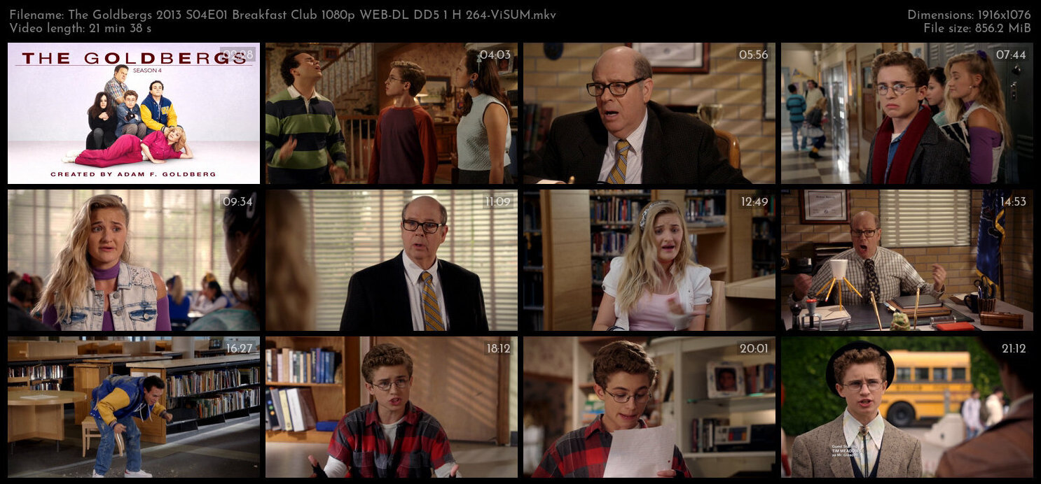 The Goldbergs 2013 S04E01 Breakfast Club 1080p WEB DL DD5 1 H 264 ViSUM TGx