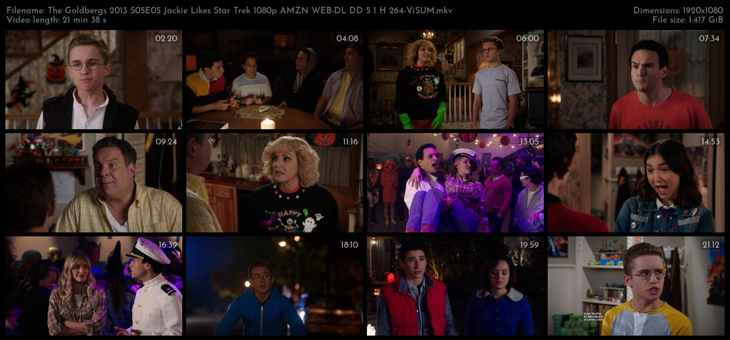 The Goldbergs 2013 S05E05 Jackie Likes Star Trek 1080p AMZN WEB DL DD 5 1 H 264 ViSUM TGx