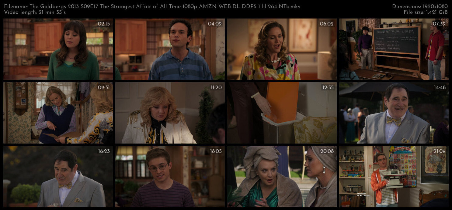 The Goldbergs 2013 S09E17 The Strangest Affair of All Time 1080p AMZN WEB DL DDP5 1 H 264 NTb TGx