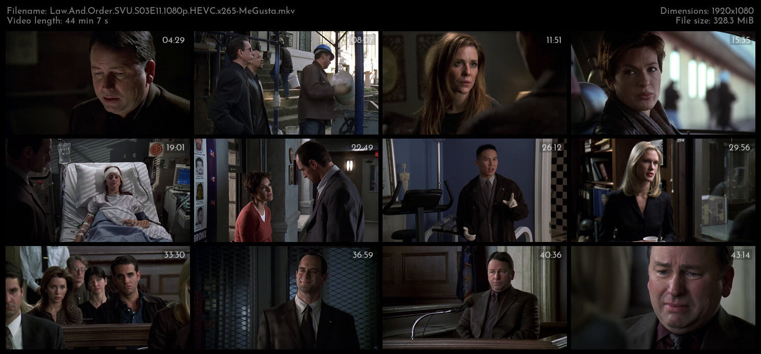 Law And Order SVU S03E11 1080p HEVC x265 MeGusta TGx