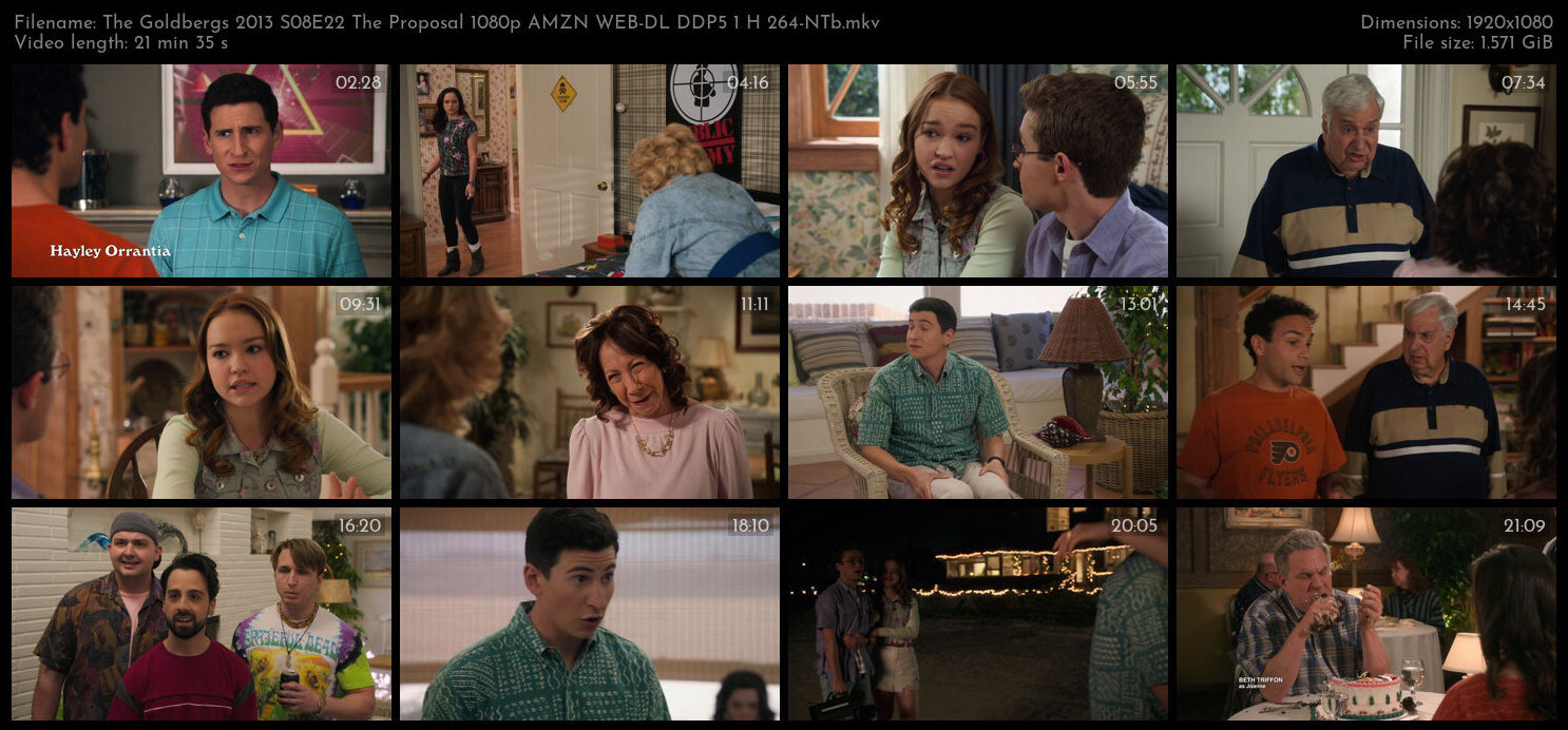 The Goldbergs 2013 S08E22 The Proposal 1080p AMZN WEB DL DDP5 1 H 264 NTb TGx