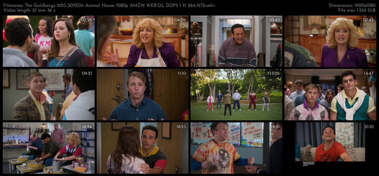 The Goldbergs 2013 S07E04 Animal House 1080p AMZN WEB DL DDP5 1 H 264 NTb TGx