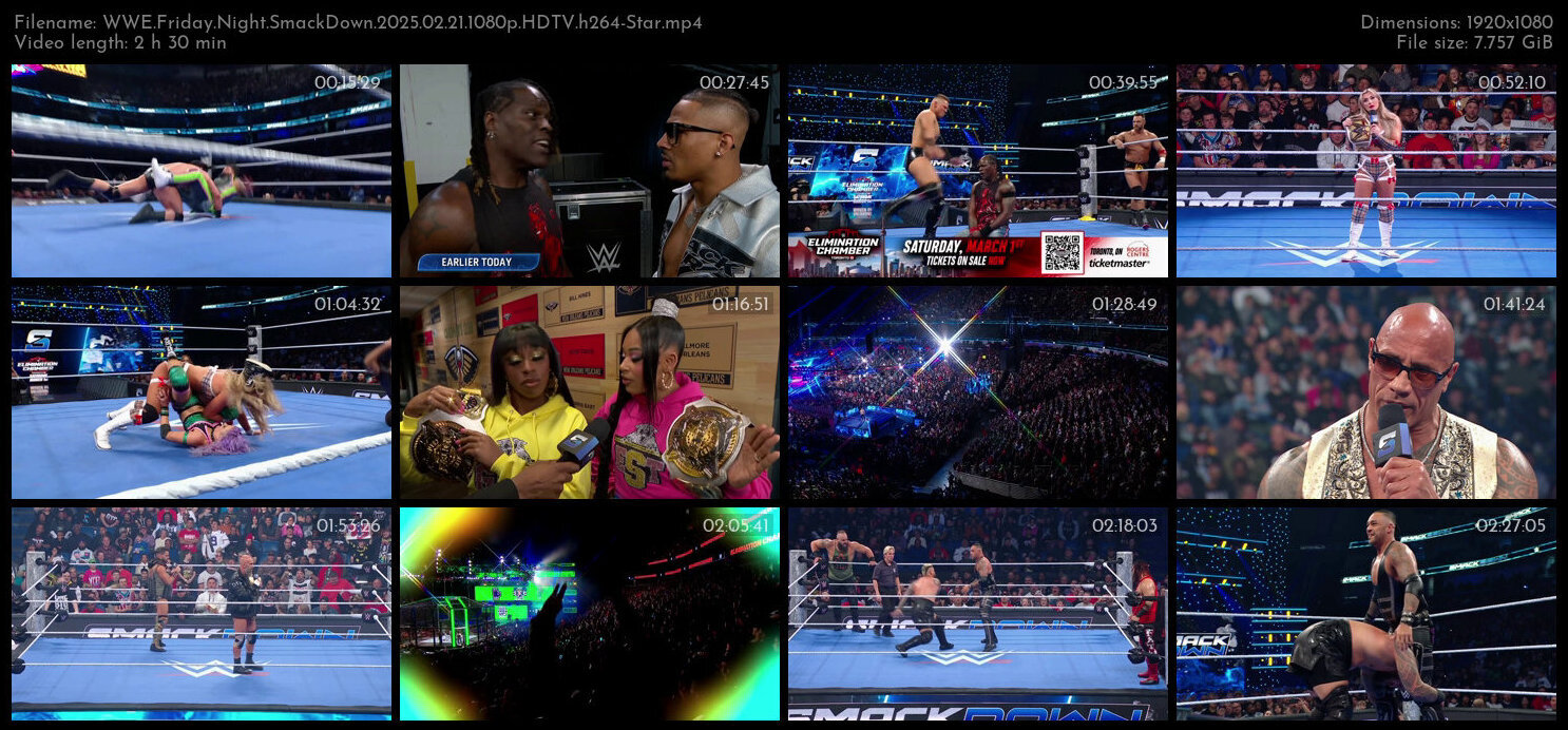 WWE Friday Night SmackDown 2025 02 21 1080p HDTV h264 Star TGx