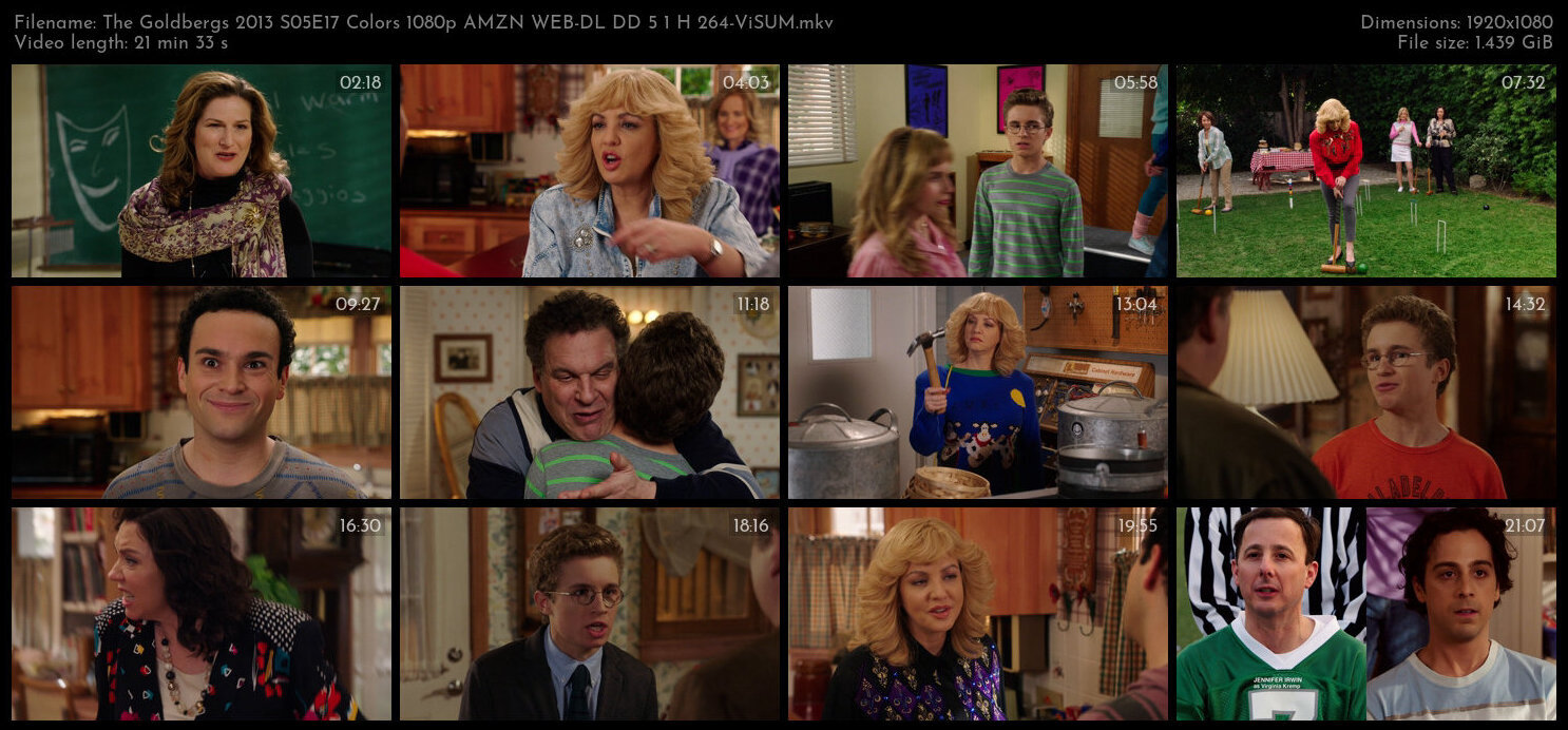 The Goldbergs 2013 S05E17 Colors 1080p AMZN WEB DL DD 5 1 H 264 ViSUM TGx