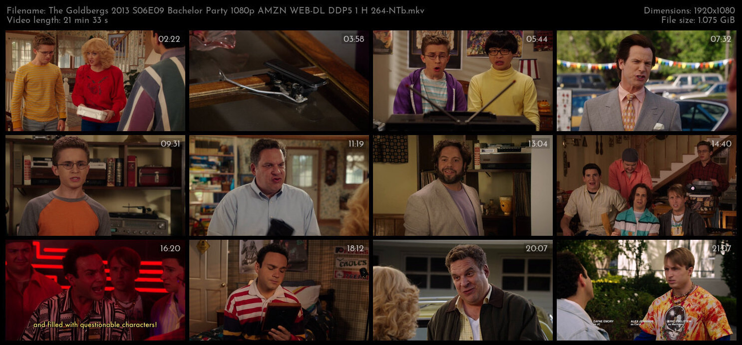 The Goldbergs 2013 S06E09 Bachelor Party 1080p AMZN WEB DL DDP5 1 H 264 NTb TGx