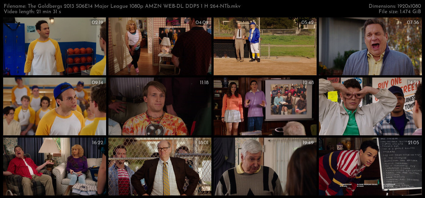 The Goldbergs 2013 S06E14 Major League 1080p AMZN WEB DL DDP5 1 H 264 NTb TGx