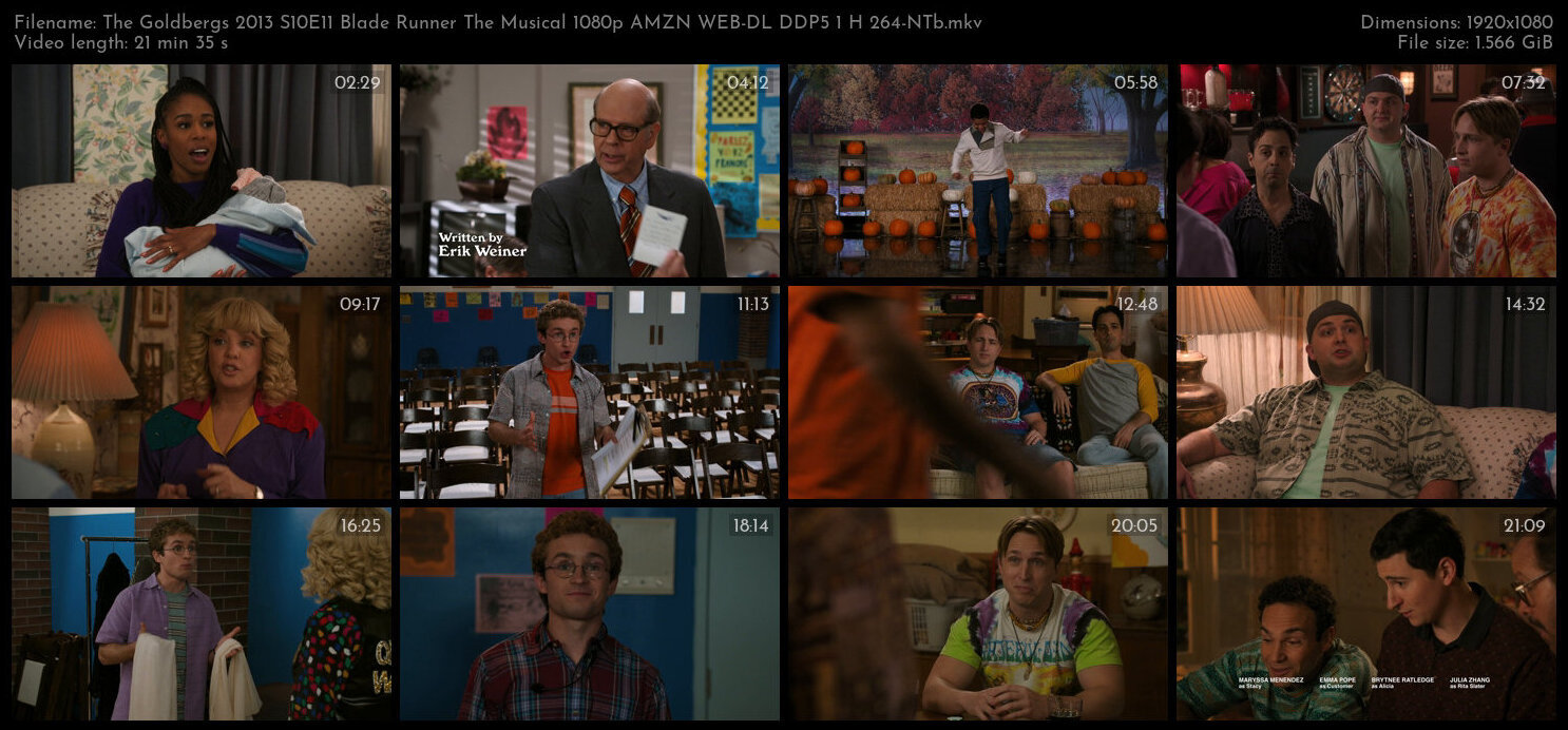 The Goldbergs 2013 S10E11 Blade Runner The Musical 1080p AMZN WEB DL DDP5 1 H 264 NTb TGx