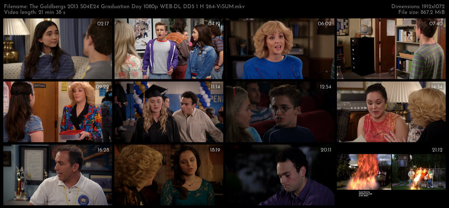 The Goldbergs 2013 S04E24 Graduation Day 1080p WEB DL DD5 1 H 264 ViSUM TGx