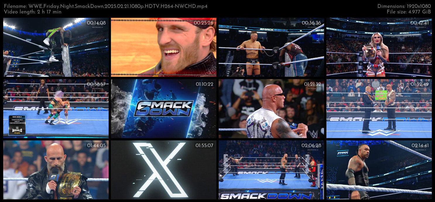 WWE Friday Night SmackDown 2025 02 21 1080p HDTV H264 NWCHD TGx