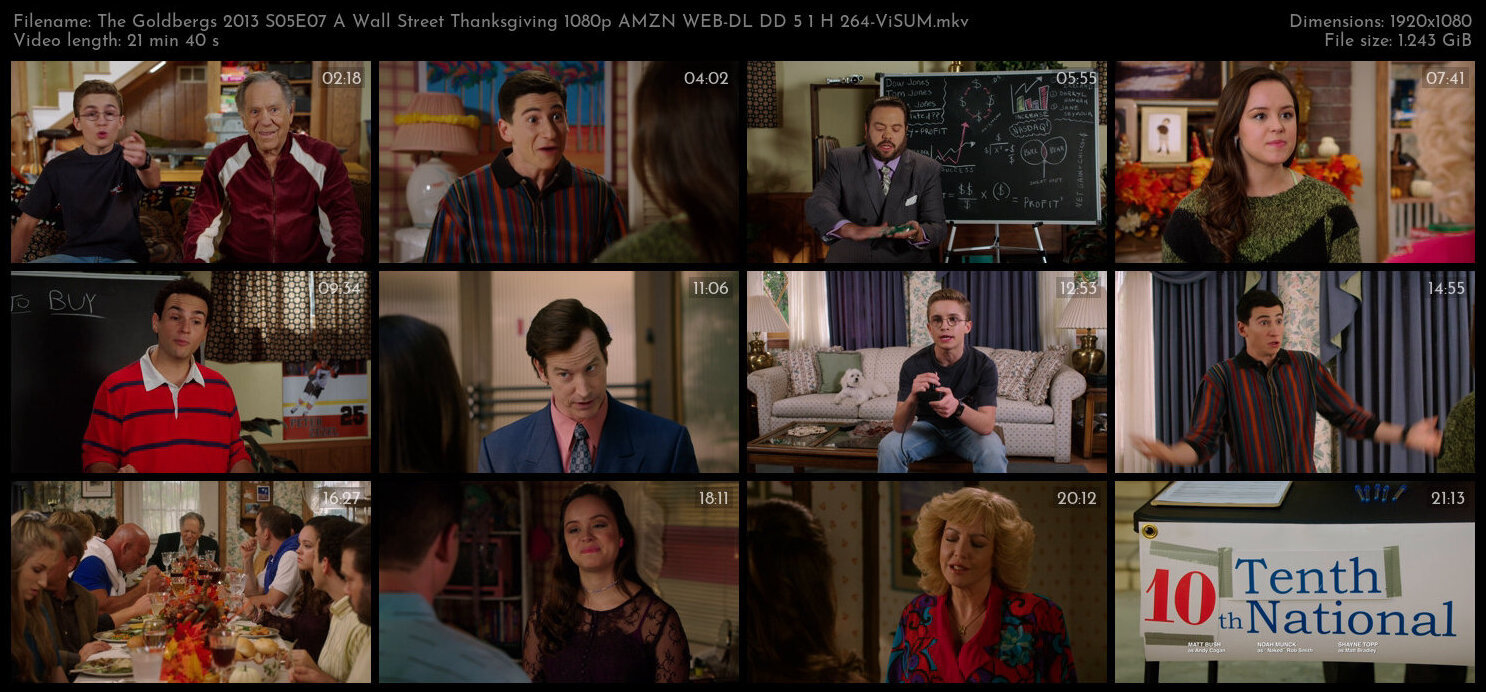 The Goldbergs 2013 S05E07 A Wall Street Thanksgiving 1080p AMZN WEB DL DD 5 1 H 264 ViSUM TGx